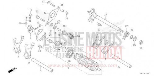 BARILLET DE SELECTION ADV750R de 2024